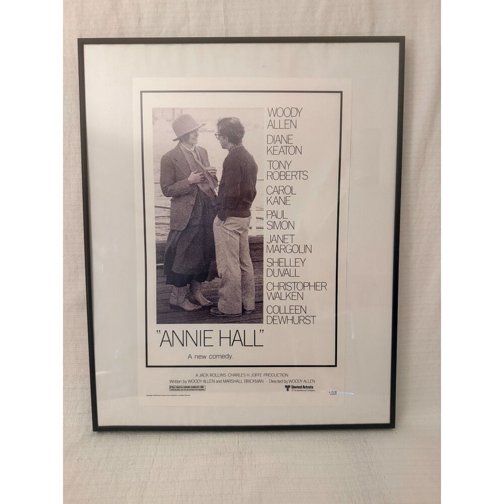 Vintage 'Annie Hall'  Framed 11x17 Movie Poster